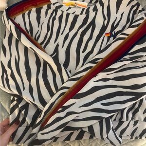 Women’s Aviator Nation Zebra Print Sweatshirt and Sweatpants Never worn